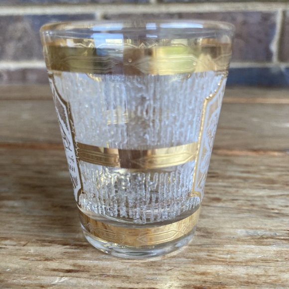 Vintage Culver Shot Glass Stone Mountain Park 22K Frosted Souvenir - Picture 4 of 6